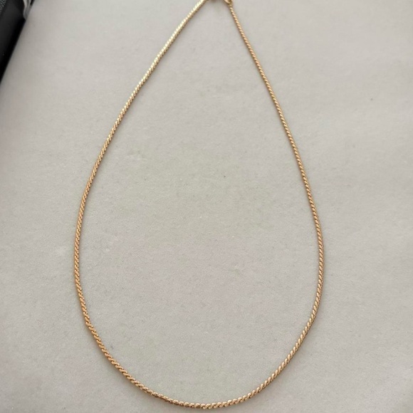 Vintage DE 375 Solid 9k Gold S Link Serpentine Chunky Necklace Chain 17.5” Long - Picture 3 of 9